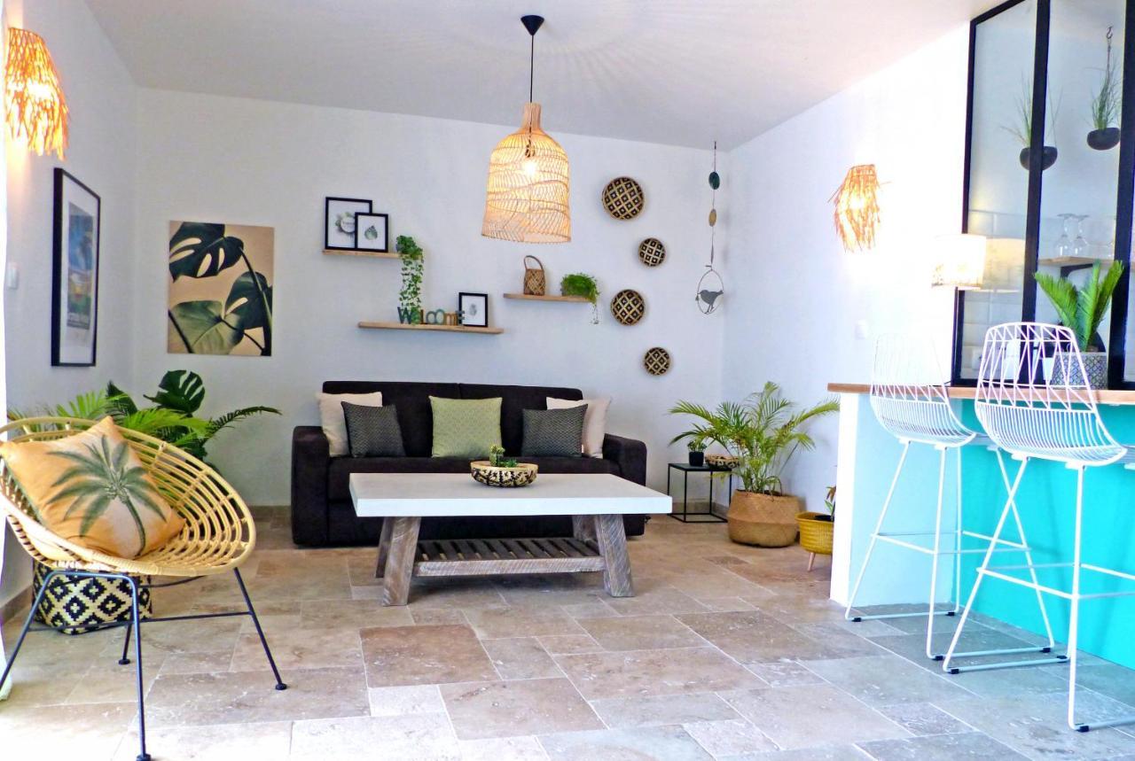 LA BOHEME, résidence de 5 appartements avec piscine, vue océan, Petite Ile Exterior foto